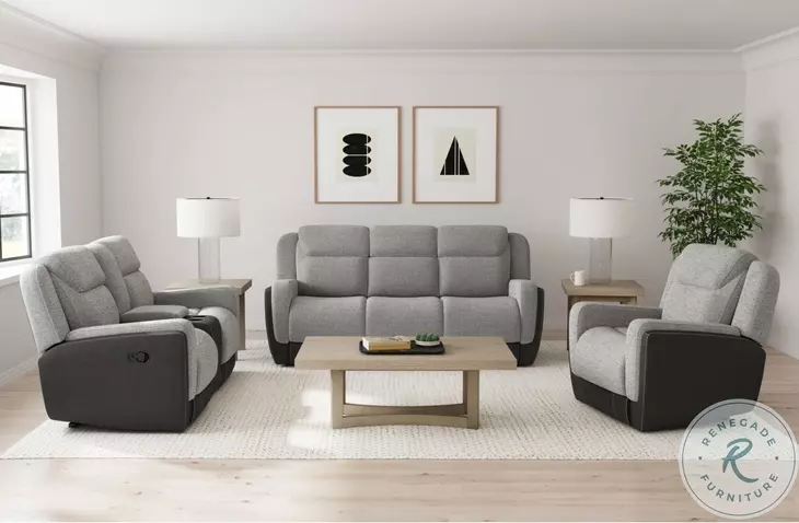 Viper Grey Reclining Sofa