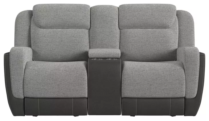 Viper Gray 75" Glider Reclining Loveseat with Console