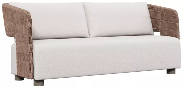 Maldives White Performance Fabric Outdoor 72" Sofa