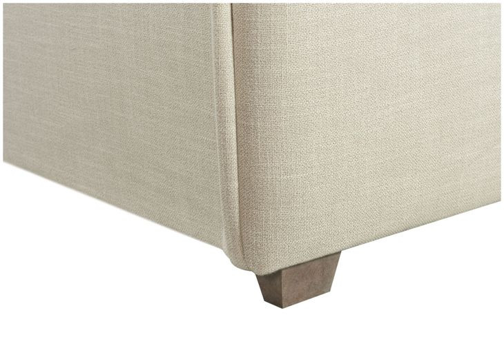 Zest Cream King Upholstered Flanged Panel Bed