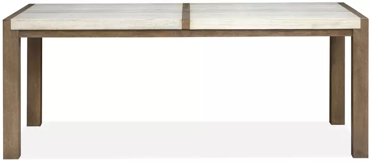 Plum Creek Sierra Brown and White Rectangular Dining Room Set