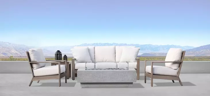 Laguna Canvas Natural Outdoor Living Room Set