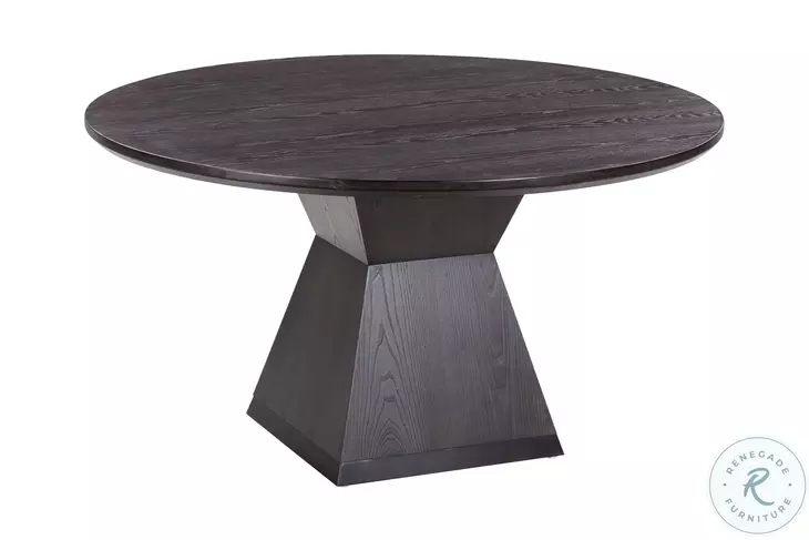 Nolan Black Wood 56" Round Dining Table