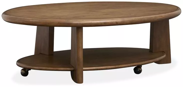 Tanner Tawny Brown Oval Cocktail Table