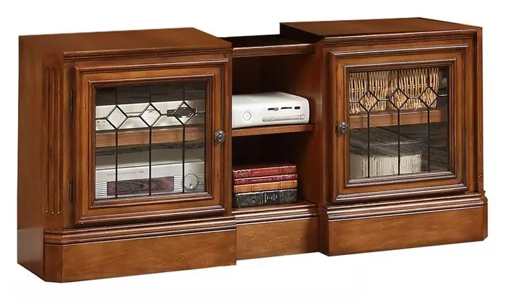Huntington Antique Vintage Pecan Expandable TV Console