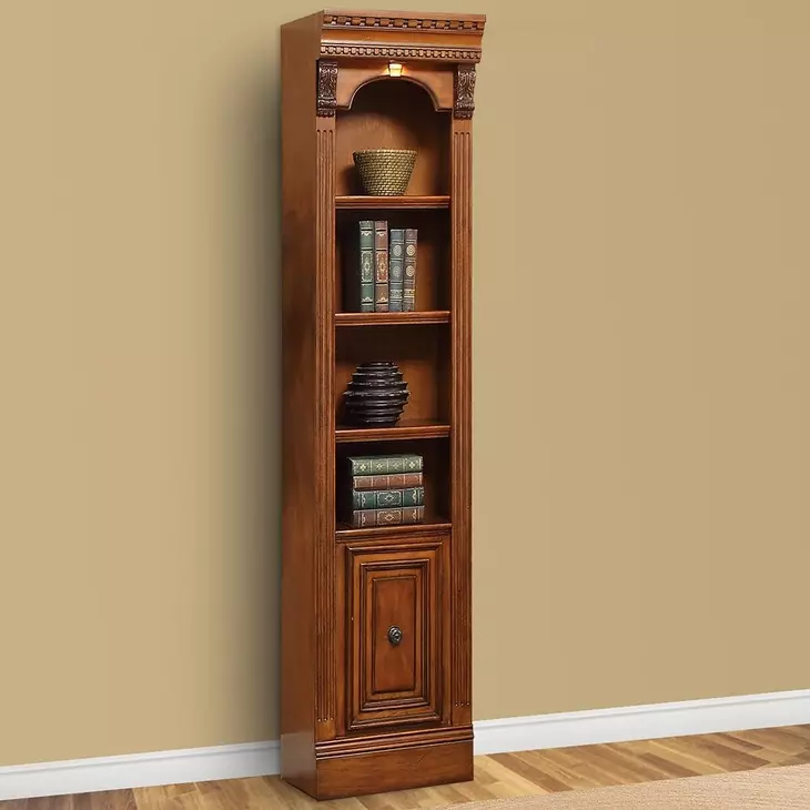 Huntington Antique Vintage Pecan 21" Open Top Bookcase