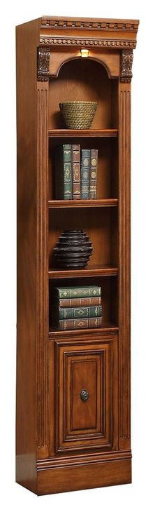 Huntington Antique Vintage Pecan 21" Open Top Bookcase
