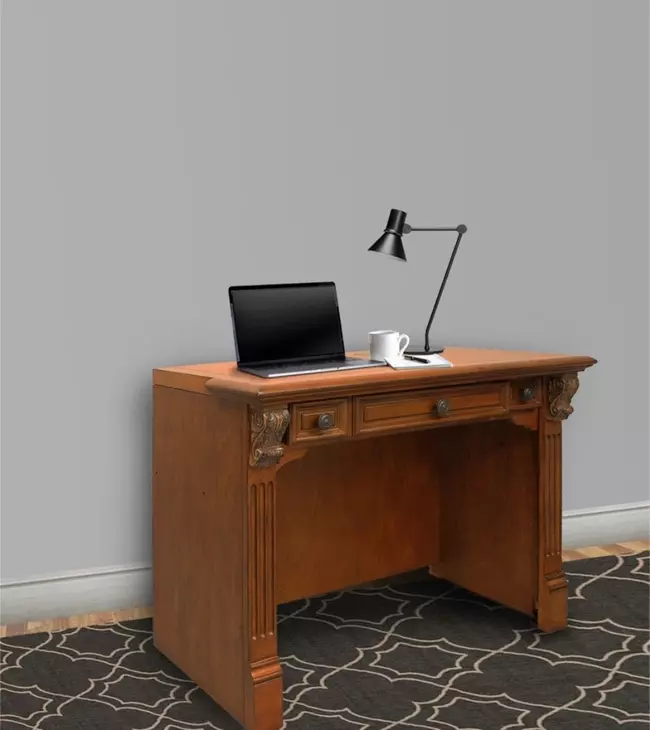 Huntington Antique Vintage Pecan Library Desk