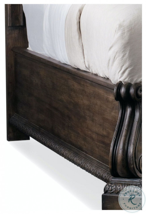 Rhapsody Brown King Panel Bed from Hooker | Coleman Furniture