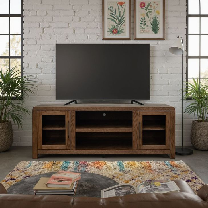 Haven Oak Bourbon 65" TV Stand