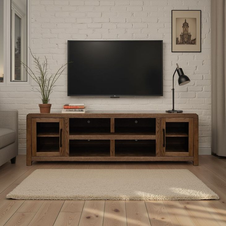 Haven Oak Bourbon 82" TV Stand