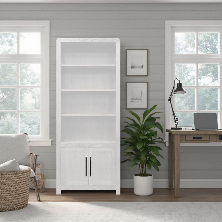 Haven White 2 Door Bookcase