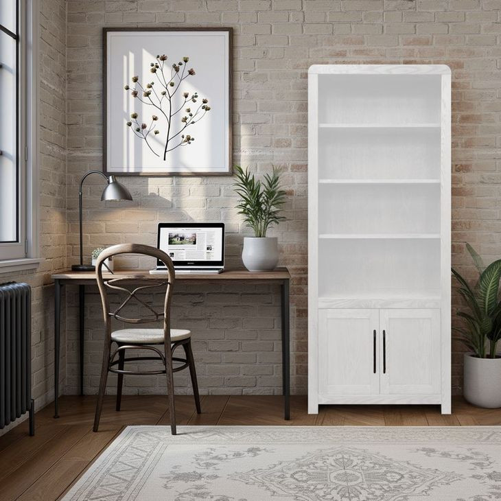 Haven White 2 Door Bookcase