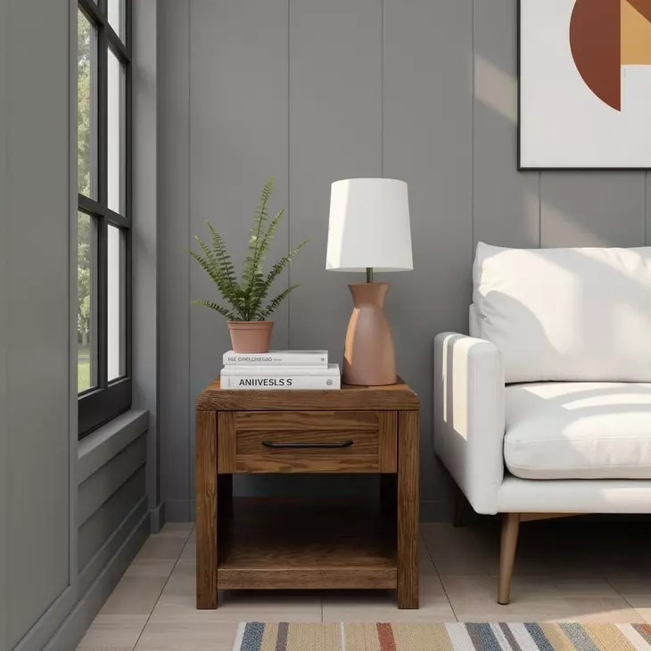 Haven Oak Bourbon Square End Table