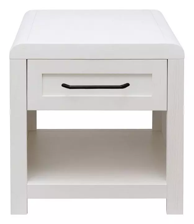 Haven White Square End Table