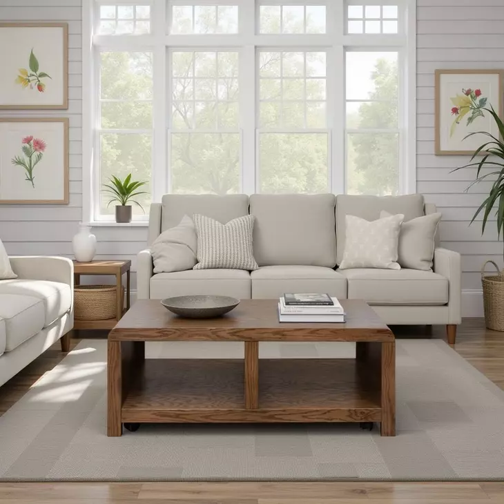 Haven Oak Bourbon Rectangular Cocktail Table