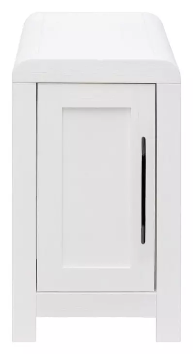 Haven White Rectangular Chairside Table