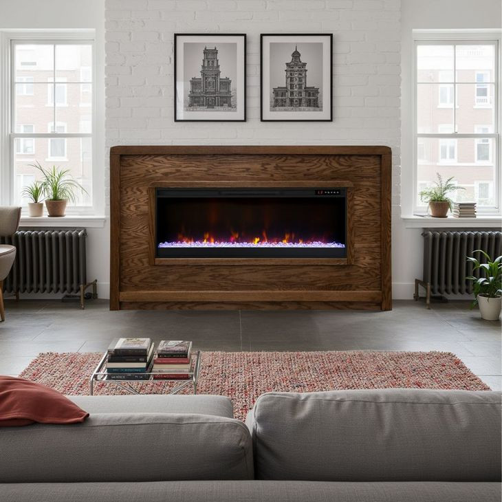 Haven Oak Bourbon 62" Fireplace Mantel