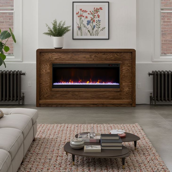 Haven Oak Bourbon 62" Fireplace Mantel