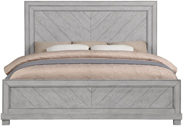 Montana Gray King Low Profile Panel Bed