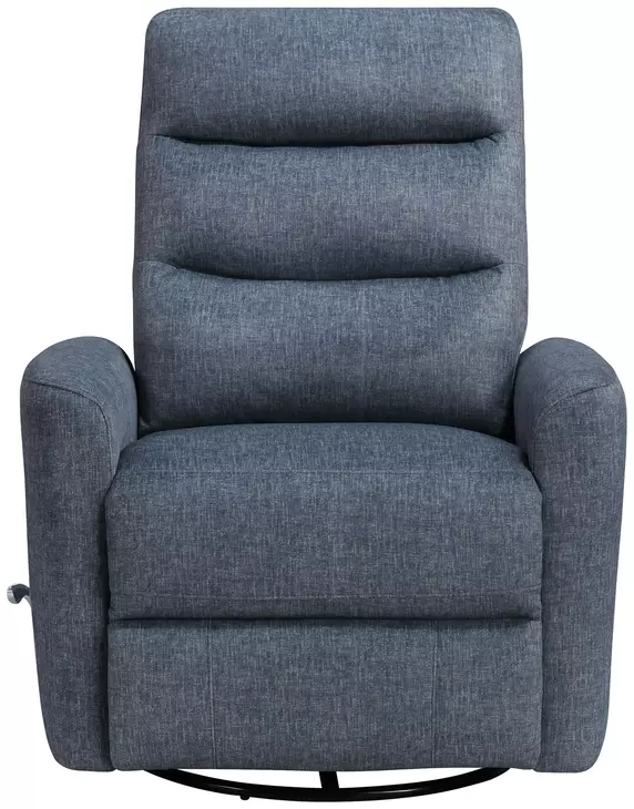 Takami Blue Swivel Recliner