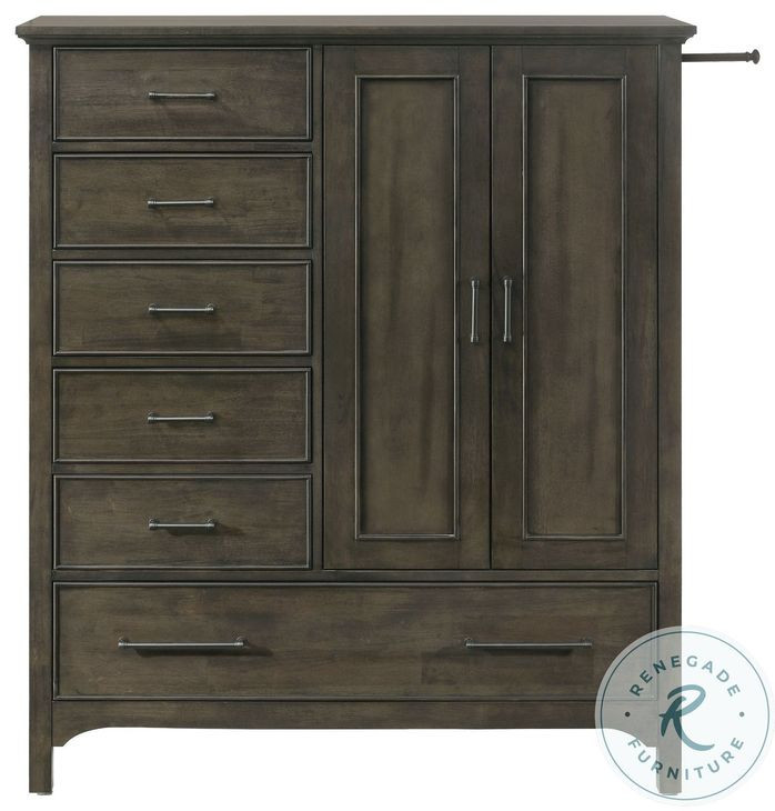 Hawthorne Burnished Clay 6 Drawer Gentlemans Chest