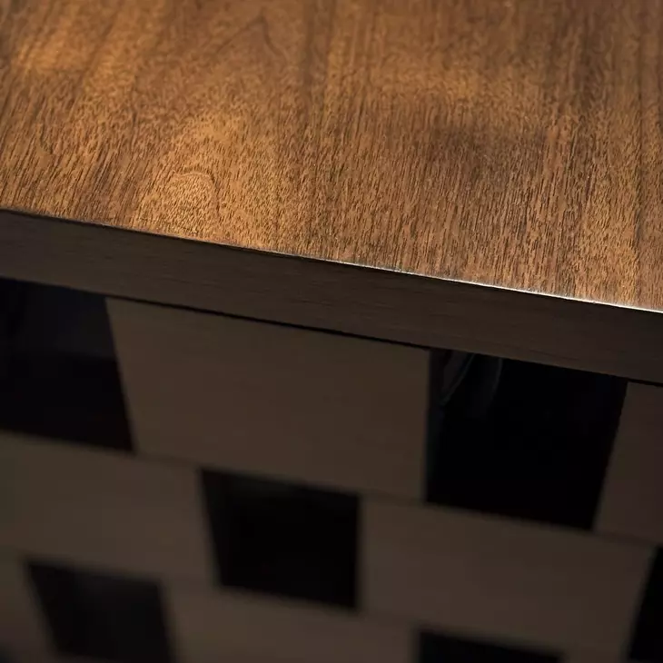 Verge Handcrafted Walnut Rectangular End Table