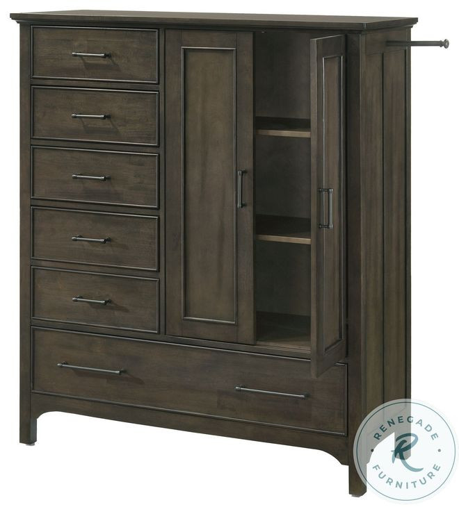 Hawthorne Burnished Clay 6 Drawer Gentlemans Chest
