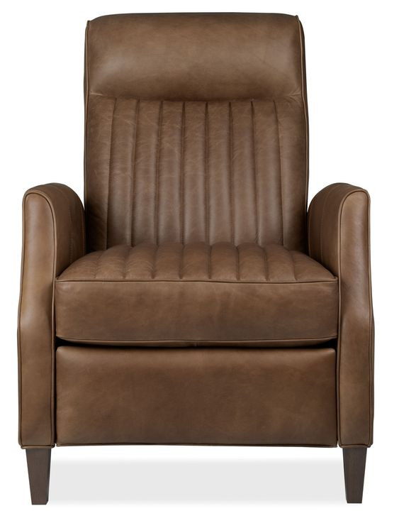 Denver Dark Brown Leather Push Back Recliner