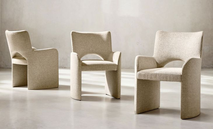 Loggia Beige Performance Fabric Arm Chair