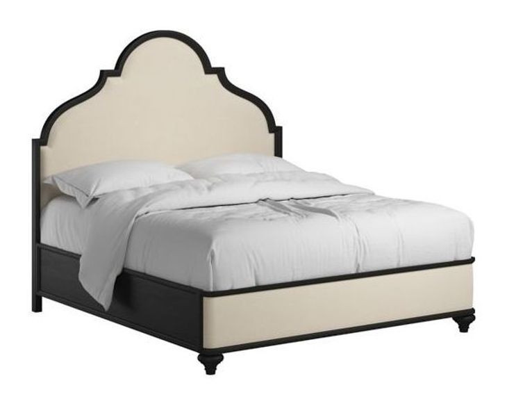 Atrium Beige Upholstered Queen Panel Bed