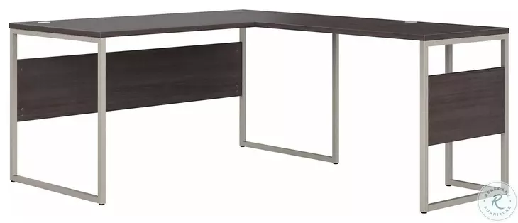 Hybrid Storm Gray 60" L Shaped Desk
