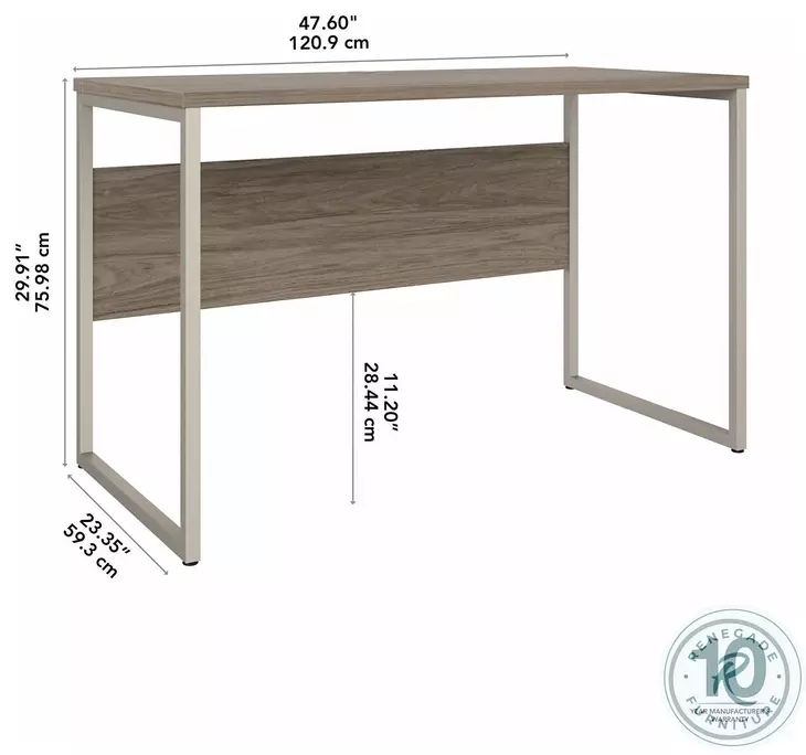 Hybrid Modern Hickory 48" Small Computer Desk