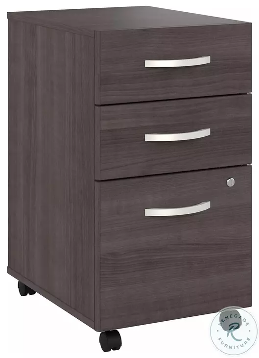 Hybrid Storm Gray 3 Drawer Mobile File Cabinet