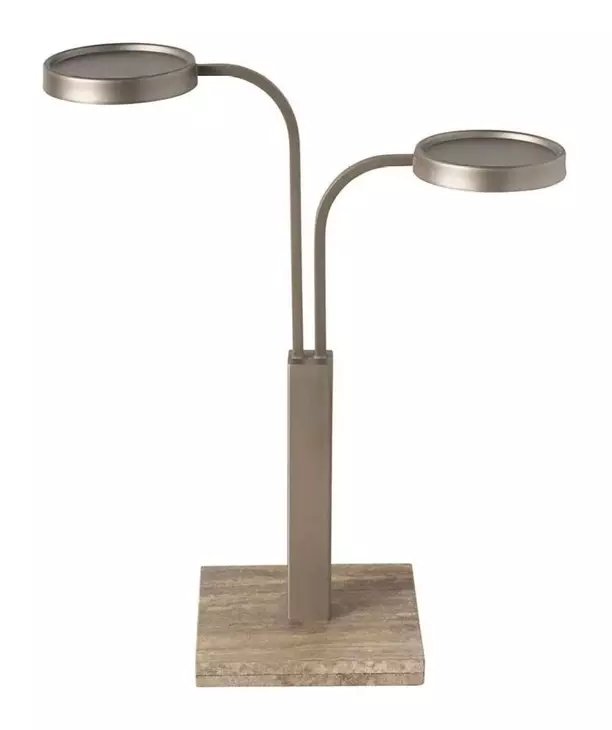 Birchaven Aged Pewter and Gray Round Sylvan Table