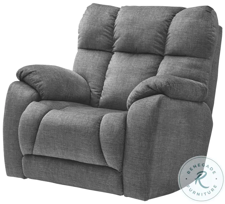 Wild Card Brady Charcoal Swivel Rocker Recliner