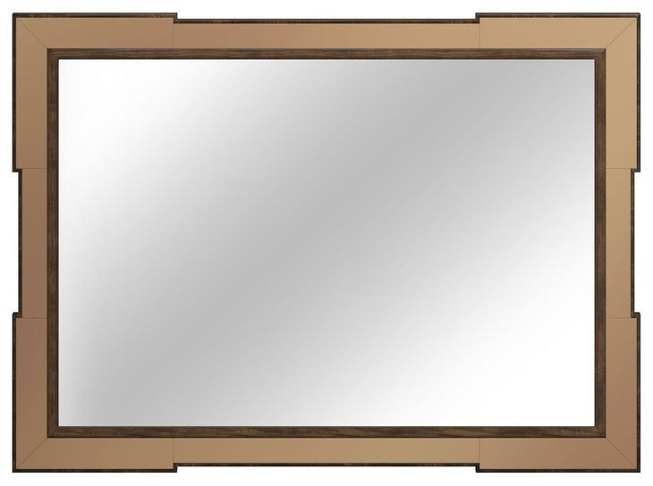 Eave Brown Rectangular Wall Mirror