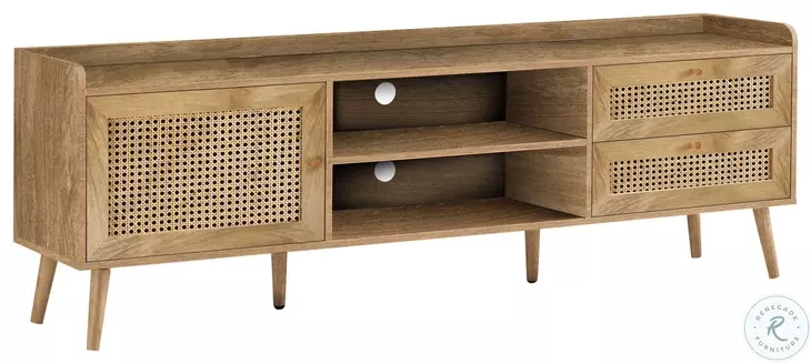 2723 Walnut Laminate 72" TV Stand