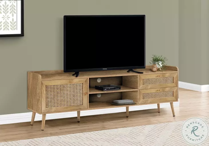 2723 Walnut Laminate 72" TV Stand