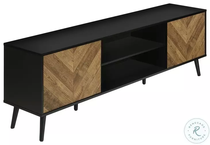 2781 Brown And Black Laminate 72" TV Stand