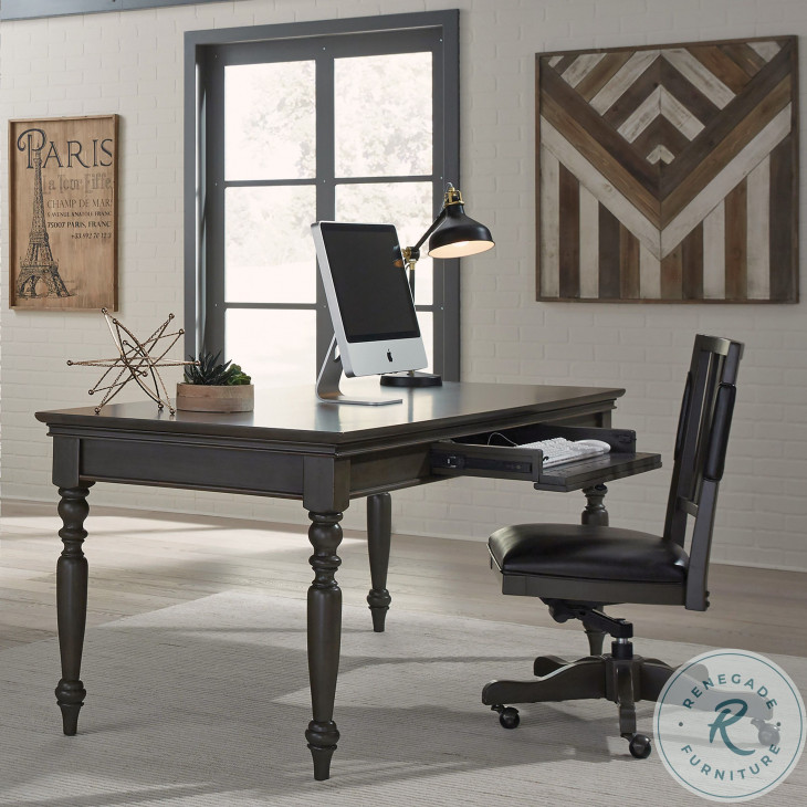 Oxford Peppercorn 72" Writing Desk From Aspen Home | Coleman Furniture