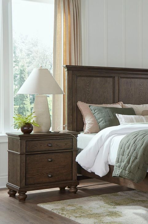 Oxford Cocoa 2 Drawer Nightstand