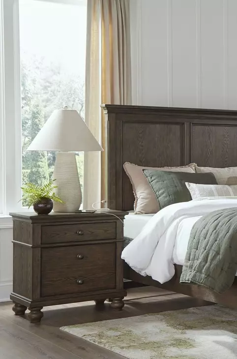 Oxford Cocoa 2 Drawer Nightstand