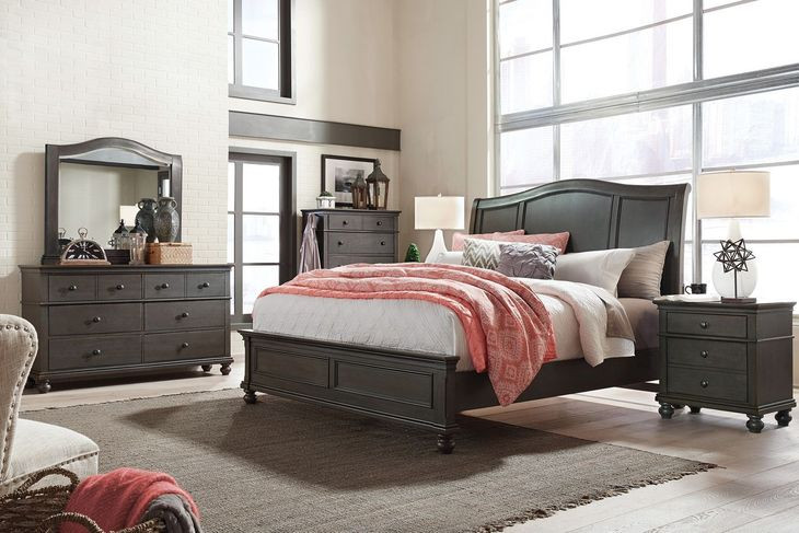 Oxford Peppercorn 2 Drawer Nightstand