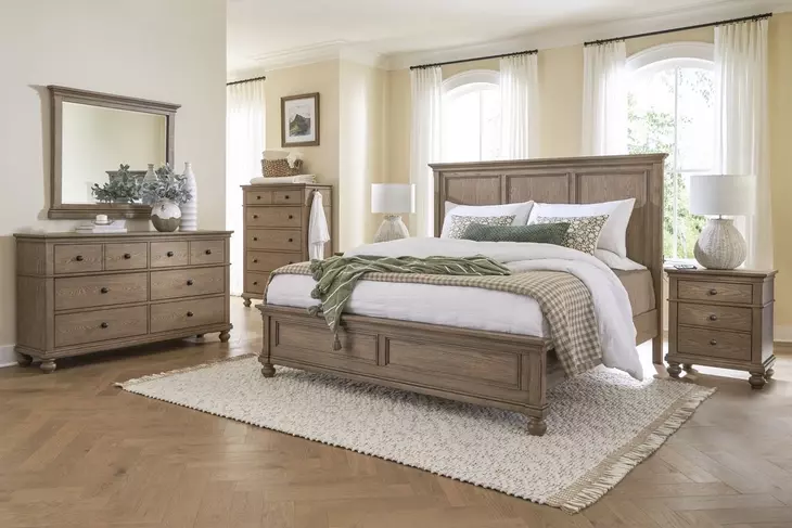 Oxford Tan 2 Drawer Nightstand