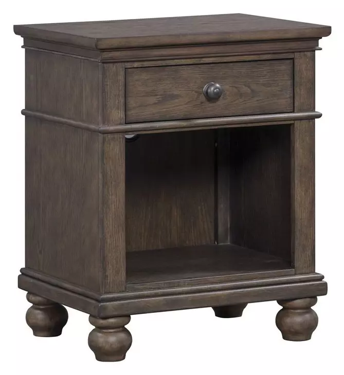 Oxford Cocoa 1 Drawer Nightstand