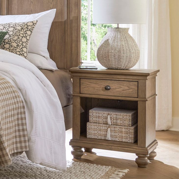 Oxford Tan 1 Drawer Nightstand