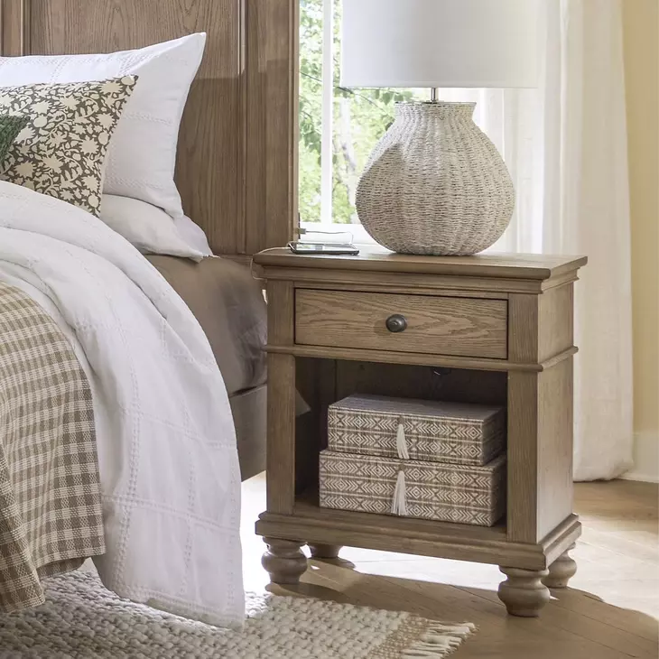 Oxford Tan 1 Drawer Nightstand