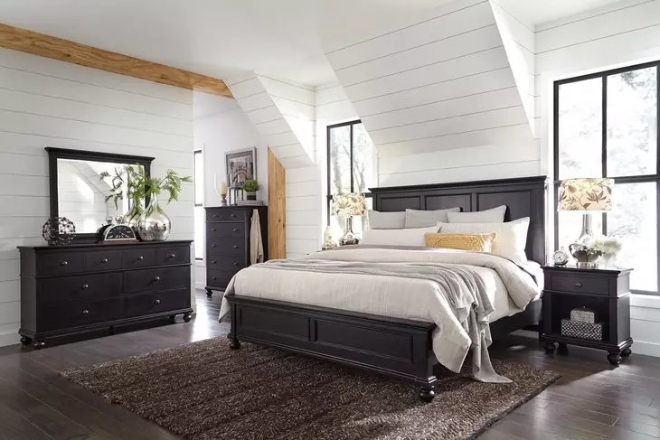 Oxford Black Rectangular Dresser Mirror