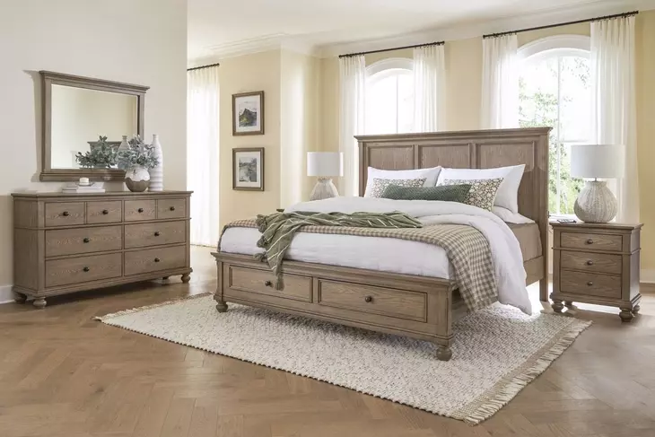 Oxford Tan Rectangular Dresser Mirror